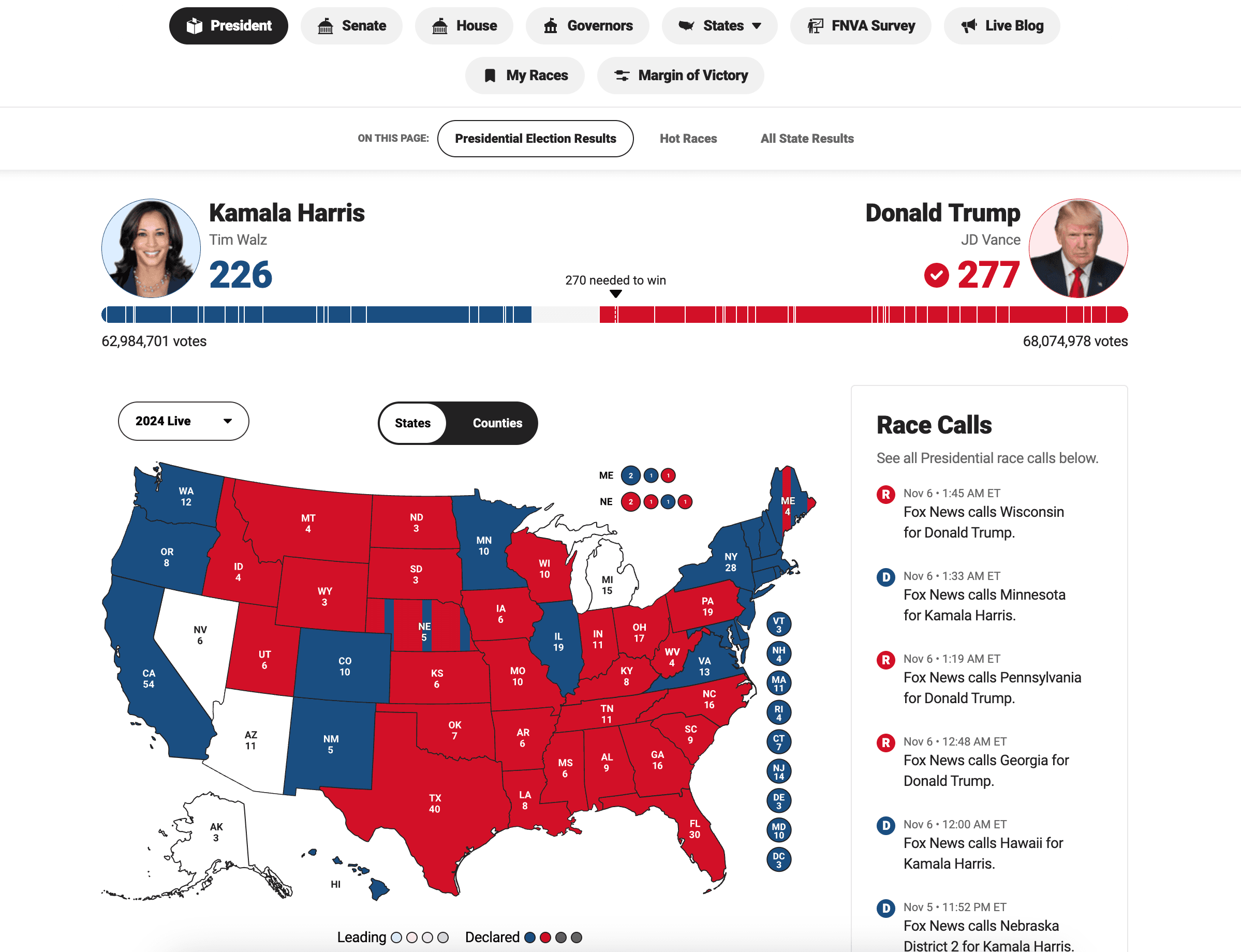 2024 Presidential Election Map